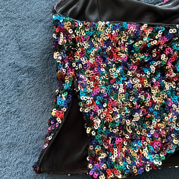 NanaMacs Sequin Crop Top and Mini skirt Set - Picture 5 of 10